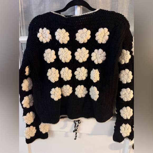 Free People Tach Dana Crochet Knit Cardi - Picture 8 of 9